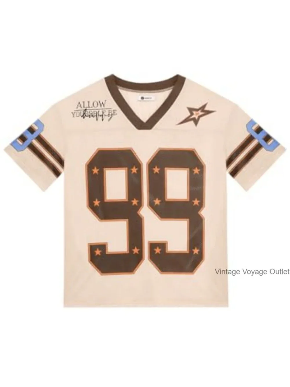 Men's Oversized Y2K Graphic Number Tee V-Neck Baggy Streetwear Short Sleeve
